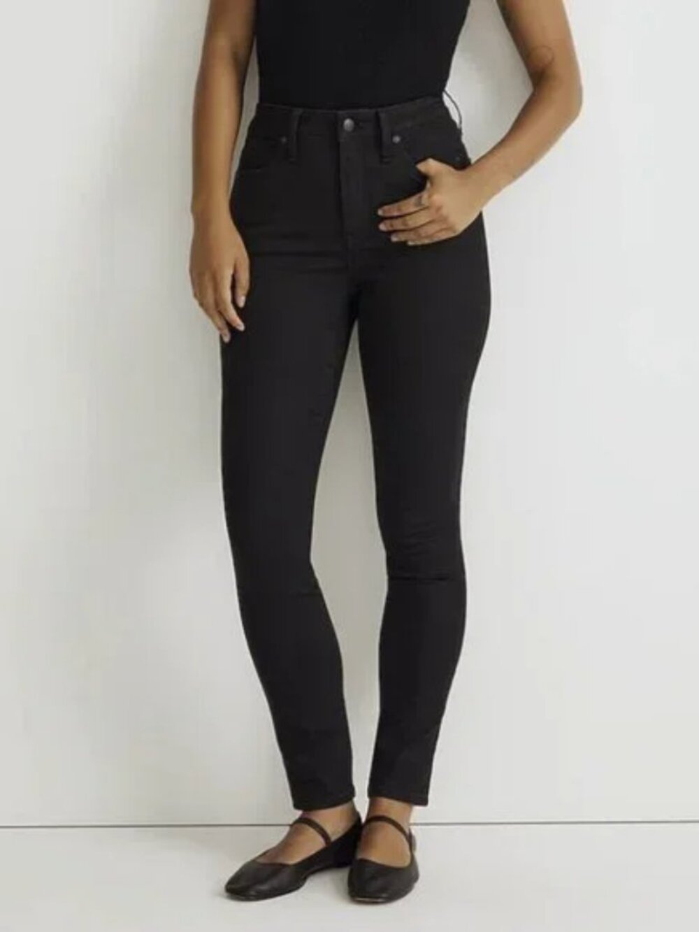 Madewell Curvy High-Rise Skinny Jeans in Black